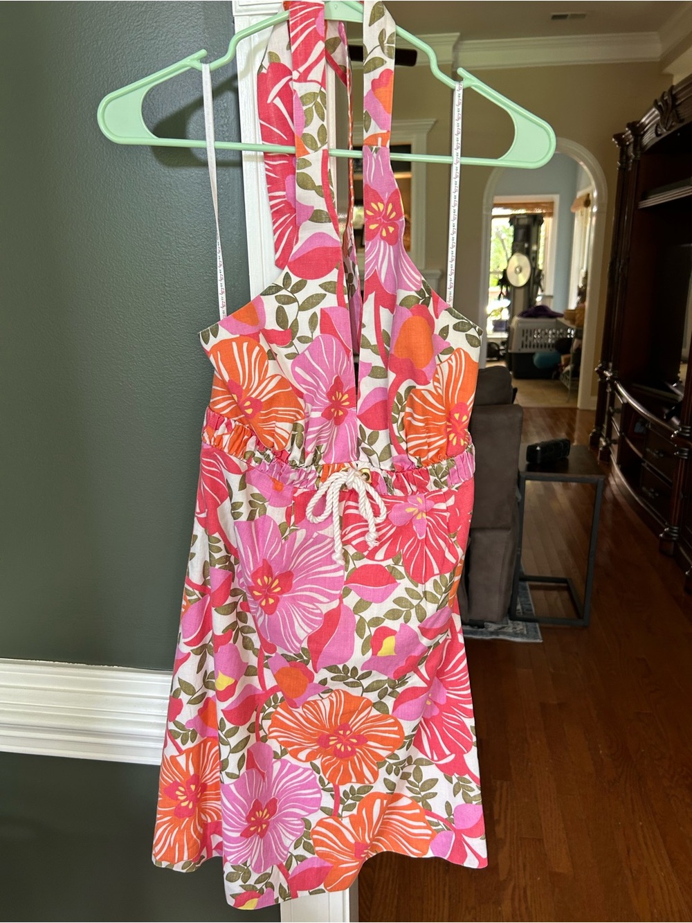 Lilly Pulitzer Pink & Orange Floral Halter Sundress
